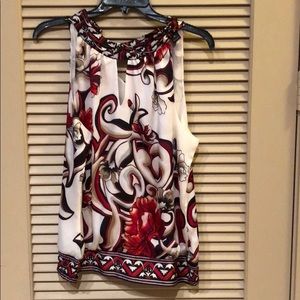 White House Black Market floral blouse